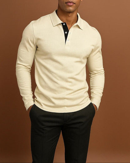 Men's Button-Placket Long Sleeve Shirt