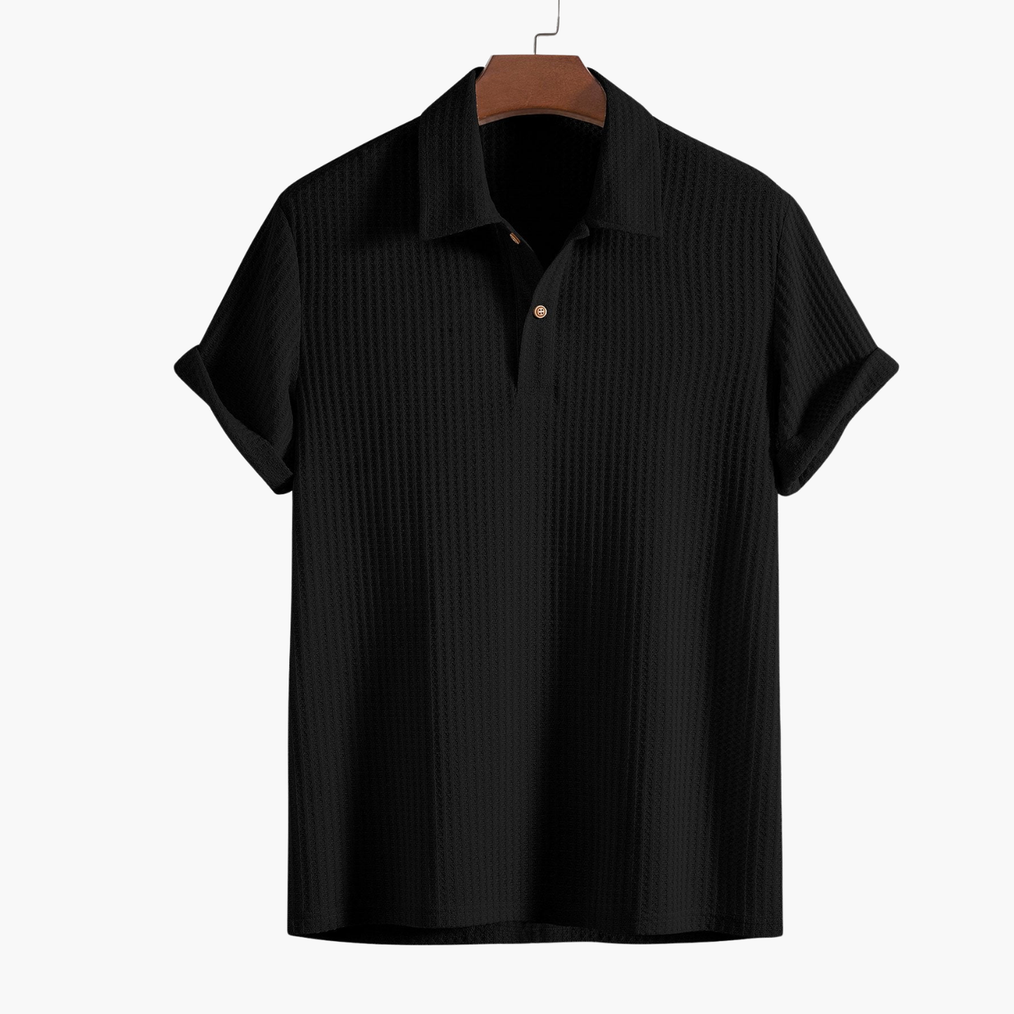 Men's Buttoned Polo and Shorts Set