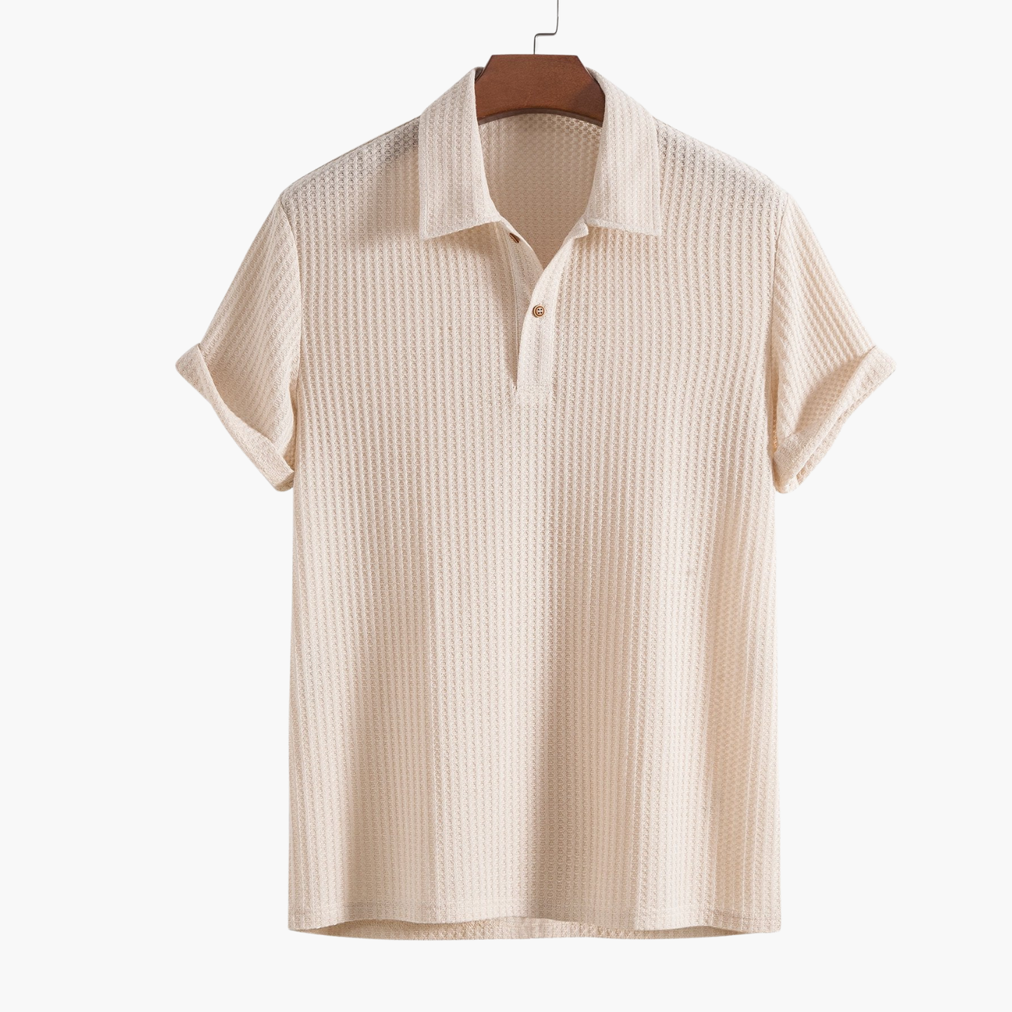Men's Buttoned Polo and Shorts Set