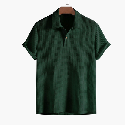 Men's Buttoned Polo and Shorts Set