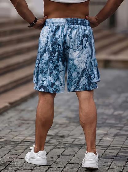 Men's Cargo Shorts with Tie-Dye