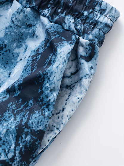 Men's Cargo Shorts with Tie-Dye