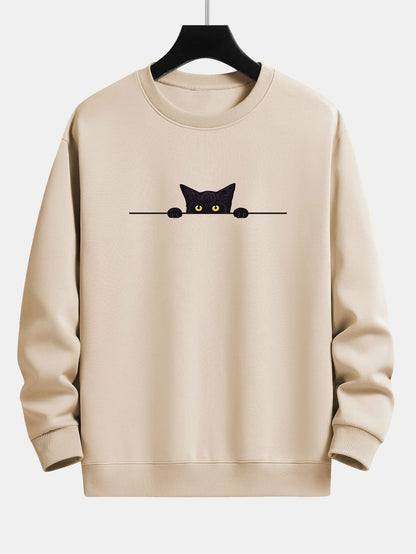 Men's Cat Print Sweatshirt