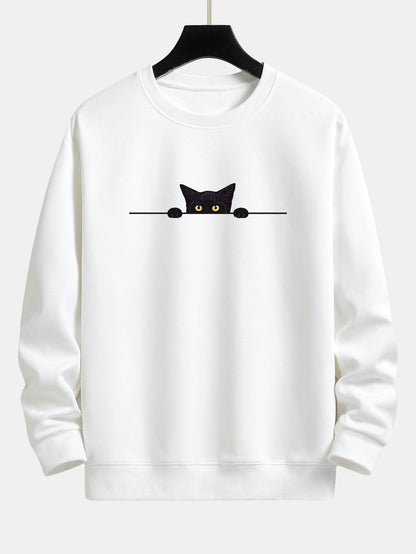 Men's Cat Print Sweatshirt