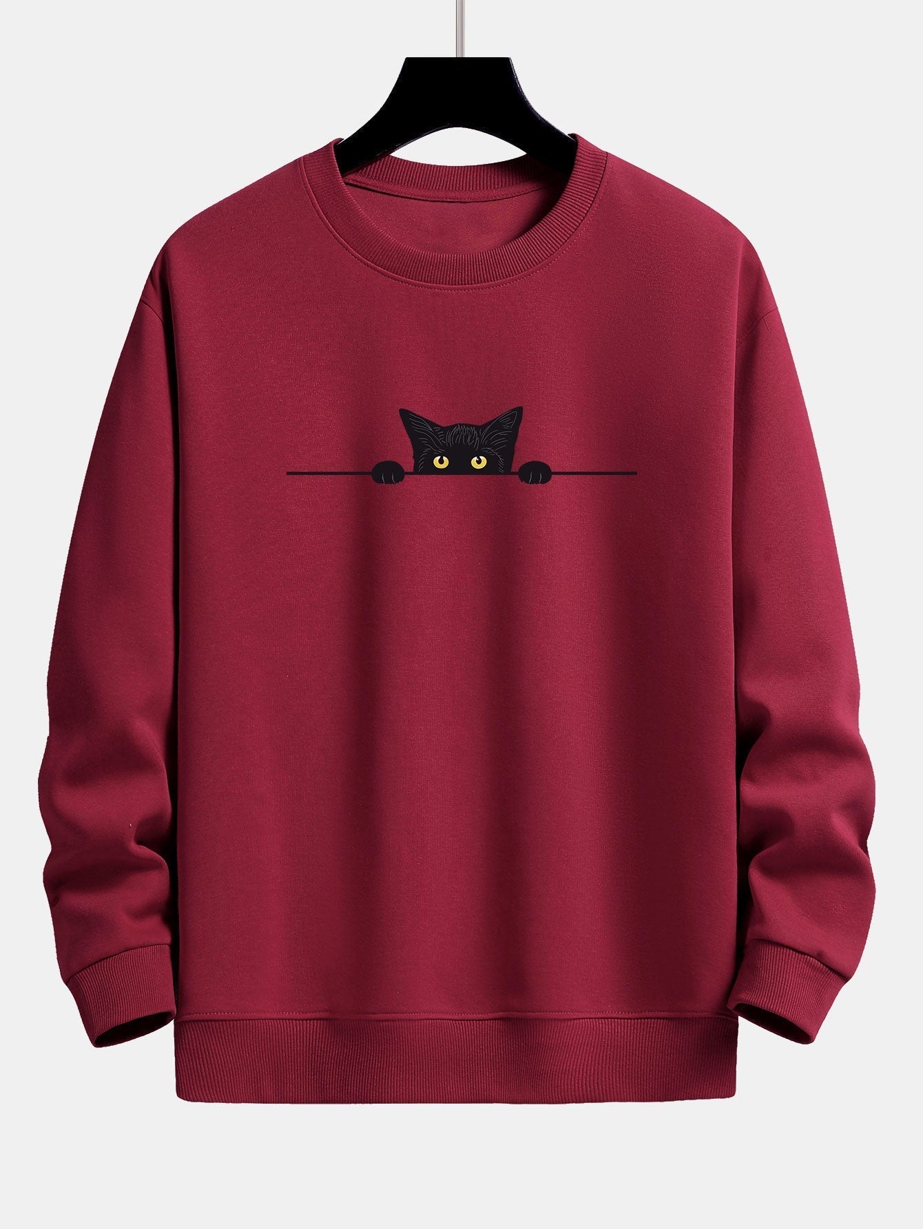 Men's Cat Print Sweatshirt