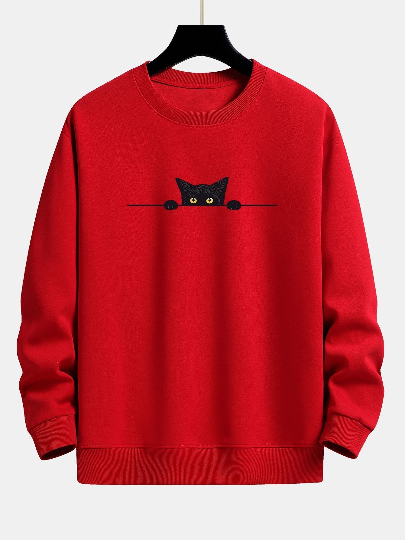 Men's Cat Print Sweatshirt