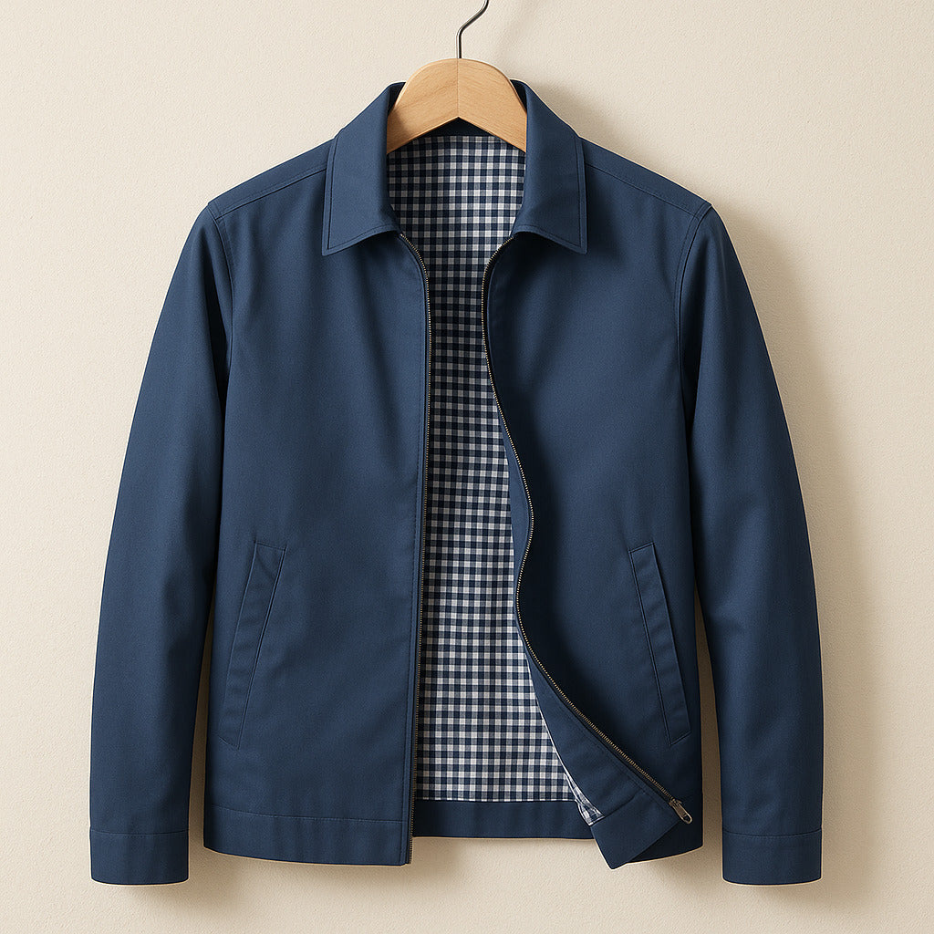 Men's Check Lined Zip Jacket