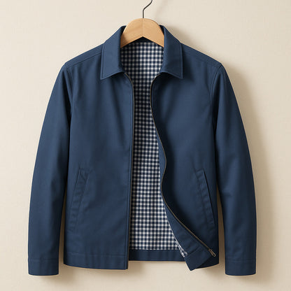 Men's Check Lined Zip Jacket