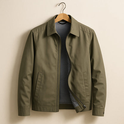 Men's Check Lined Zip Jacket