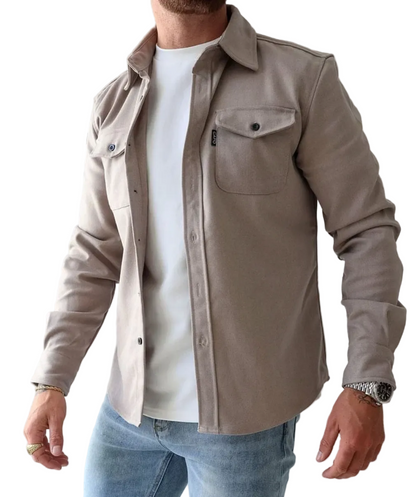 Men's Chest Pocket Button Shirt Jacket