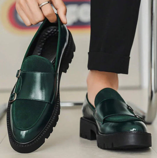 Men's Chunky Sole Buckle Loafers