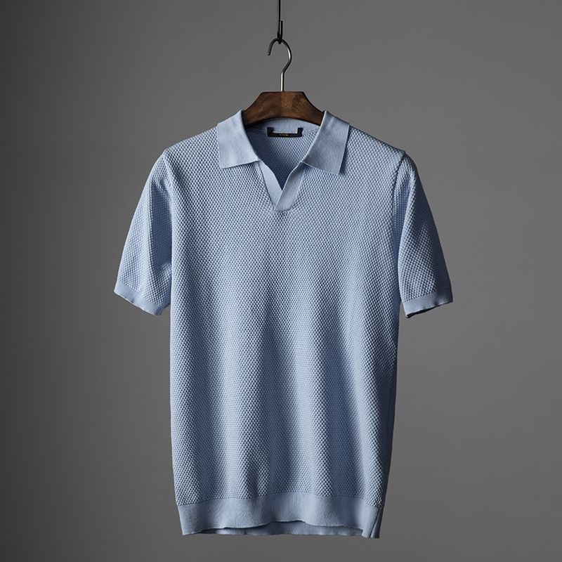 Men's Collared Button Opening Polo