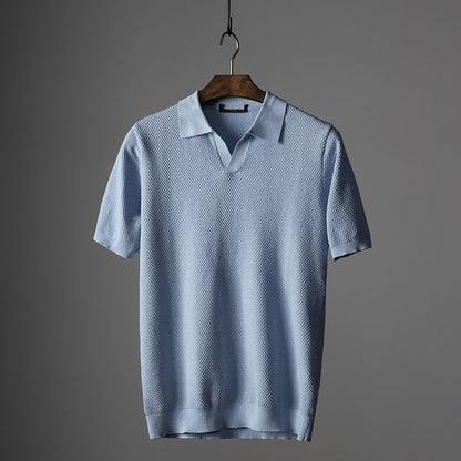 Men's Collared Button Opening Polo