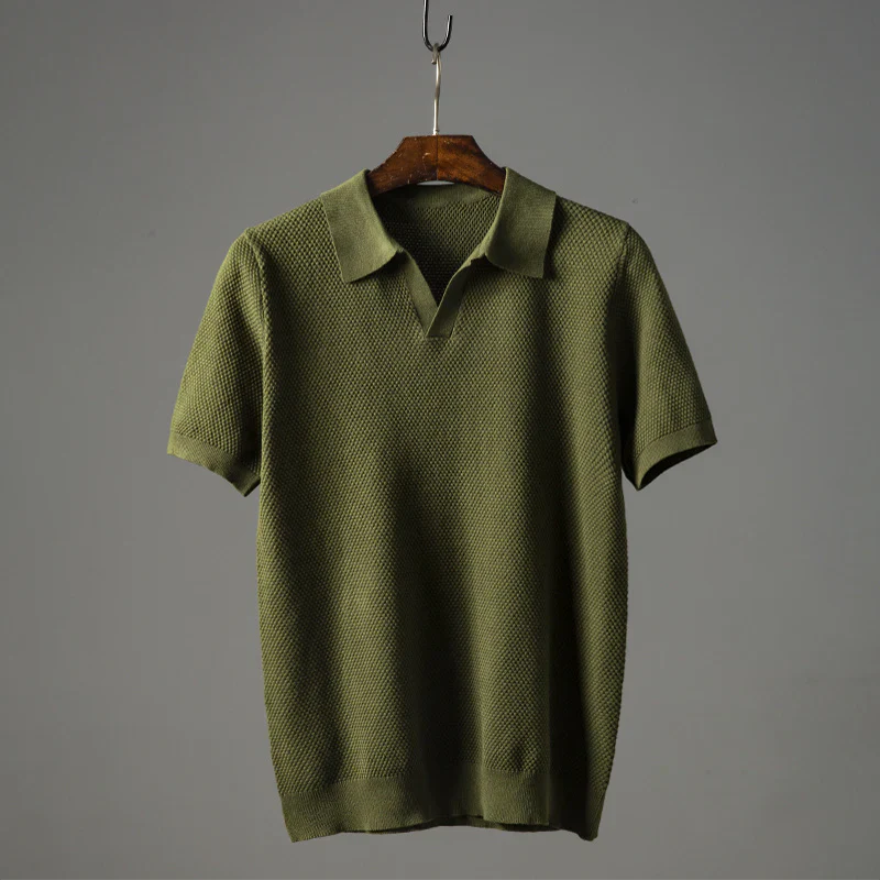 Men's Collared Button Opening Polo