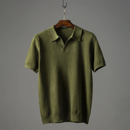 Men's Collared Button Opening Polo