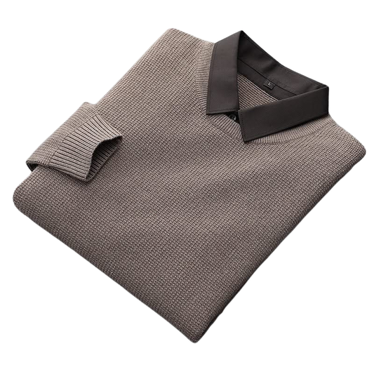 Men's Collared Button Sweater