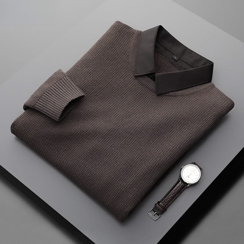 Men's Collared Button Sweater