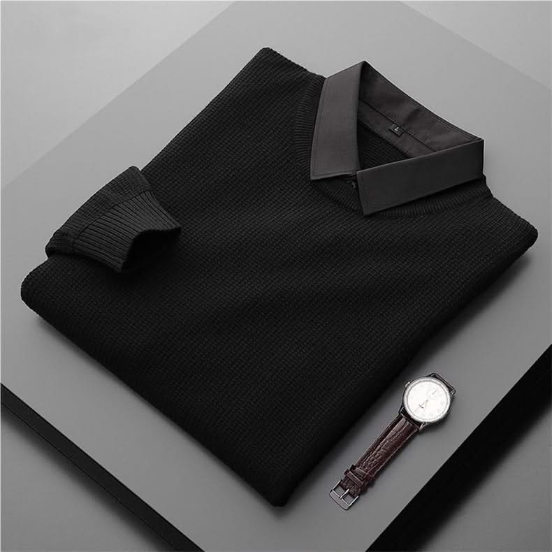Men's Collared Button Sweater