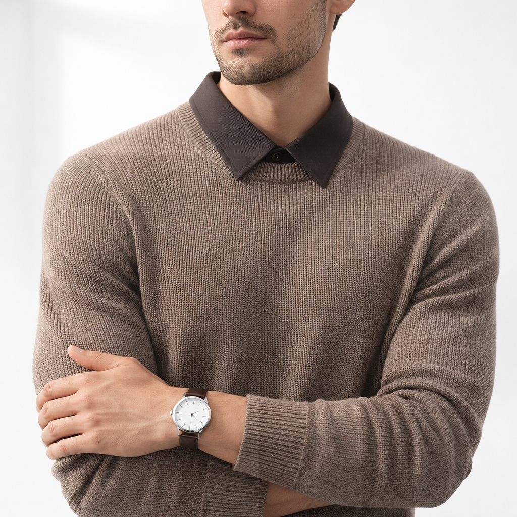 Men's Collared Button Sweater