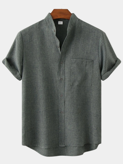 Men's Collared Shirt and Trousers Set