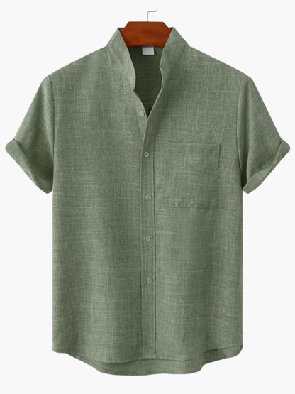 Men's Collared Shirt and Trousers Set