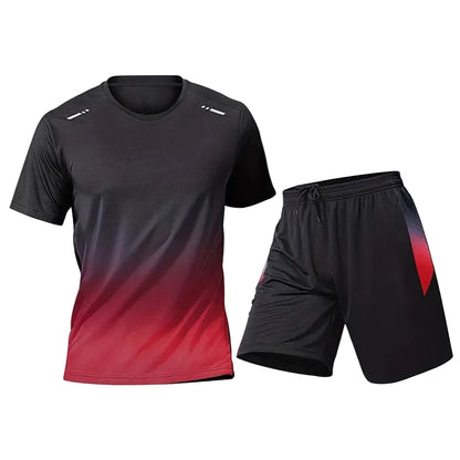 Men's Colour Block Shorts Set