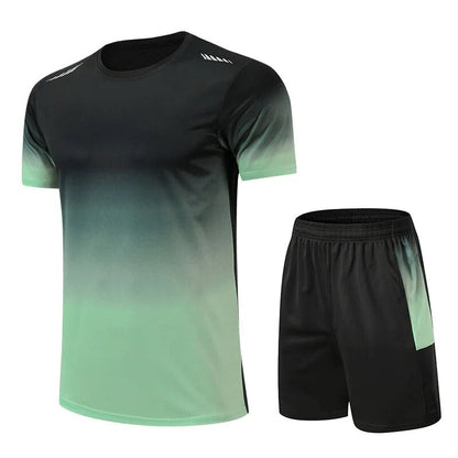 Men's Colour Block Shorts Set