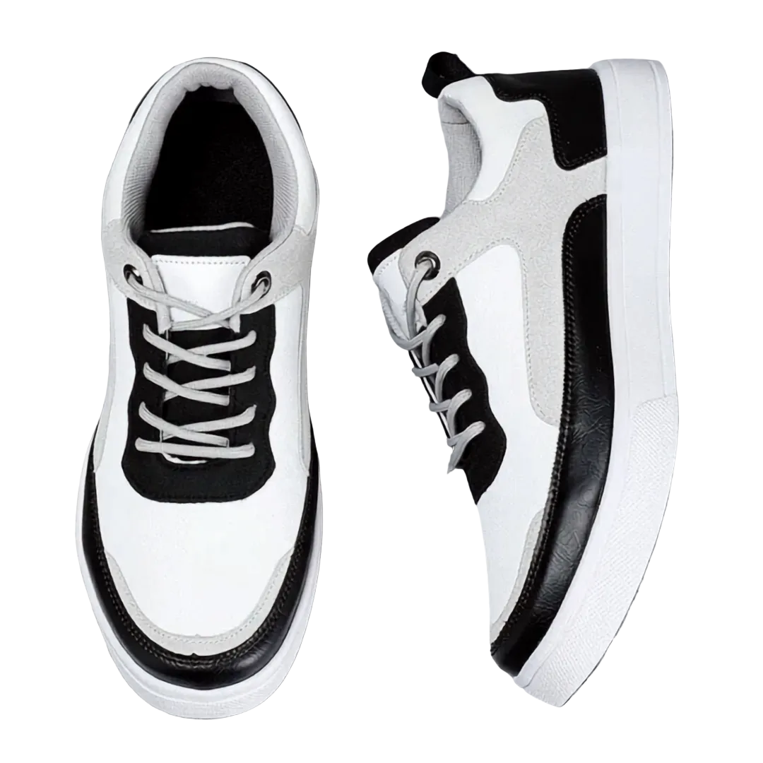 Men's Contrast Panel Lace-Up Sneakers