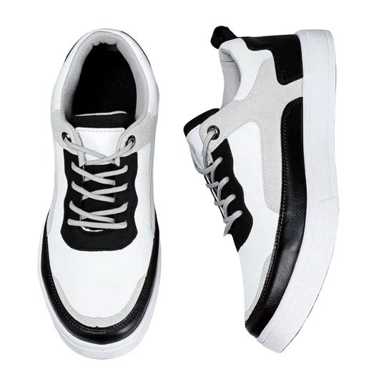 Men's Contrast Panel Lace-Up Sneakers