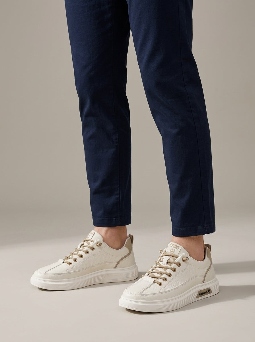 Men's Contrast Panel Lace Up Trainers