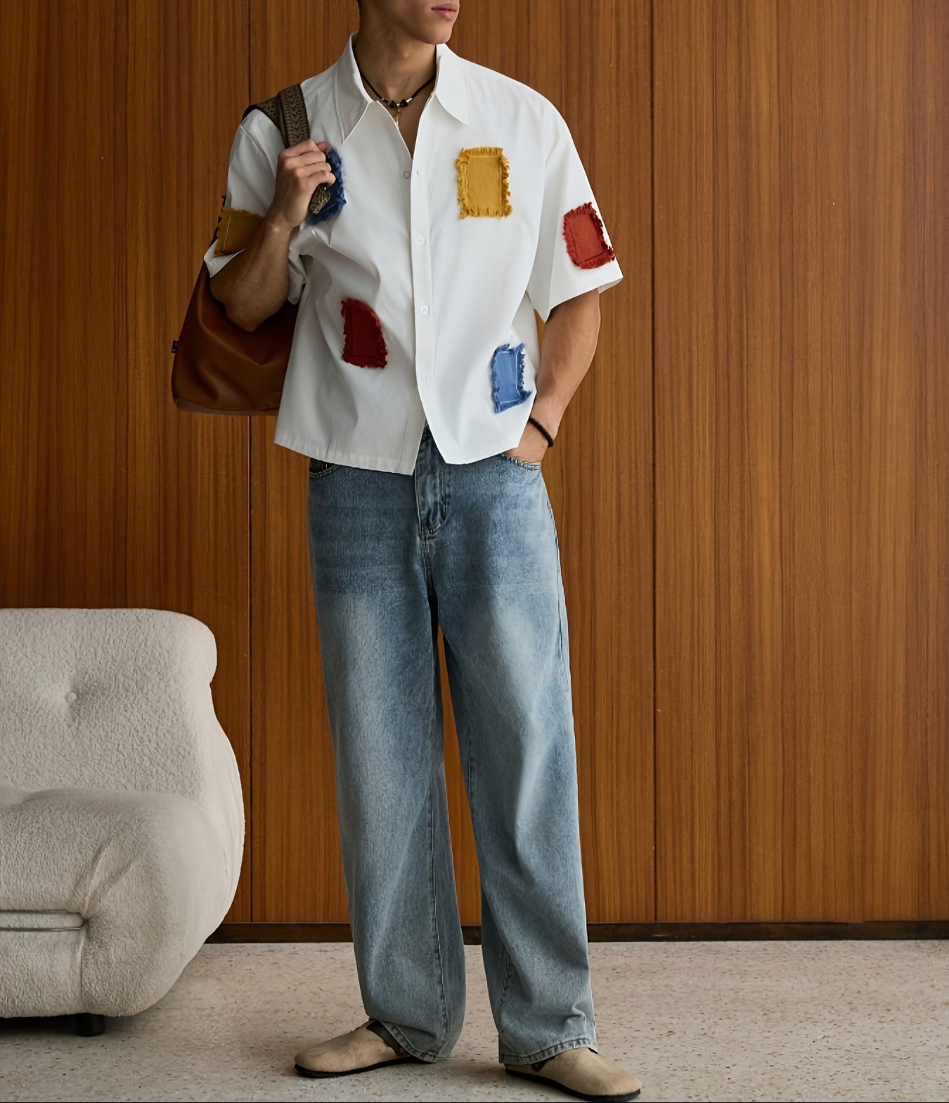 Men's Contrast Panel Shirt