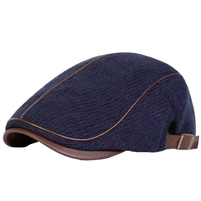 Men's Contrast Trim Flat Cap