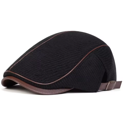 Men's Contrast Trim Flat Cap