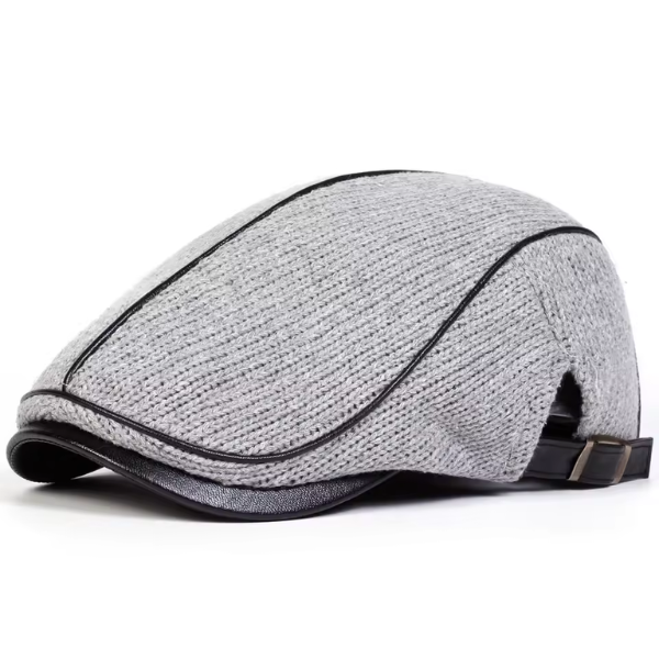 Men's Contrast Trim Flat Cap