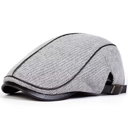 Men's Contrast Trim Flat Cap