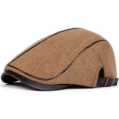 Men's Contrast Trim Flat Cap