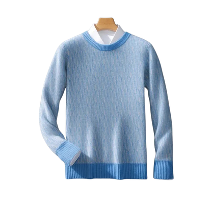 Men's Crew Neck Ribbed Hem Pullover