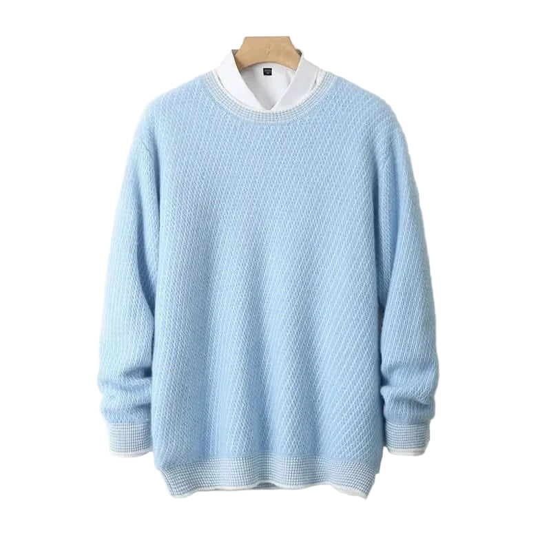 Men's Crew Neck Ribbed Sweater