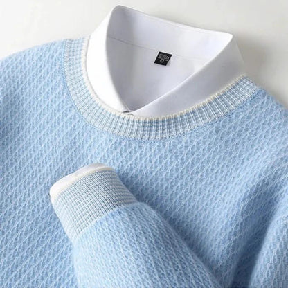 Men's Crew Neck Ribbed Sweater