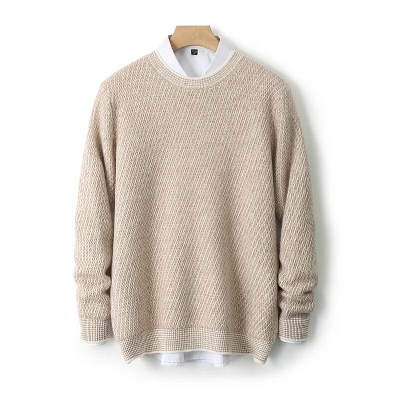 Men's Crew Neck Ribbed Sweater
