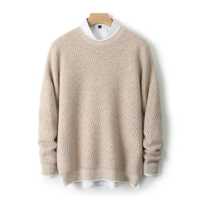 Men's Crew Neck Ribbed Sweater