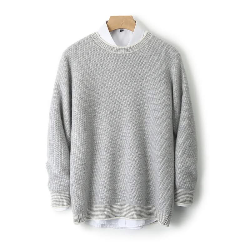 Men's Crew Neck Ribbed Sweater