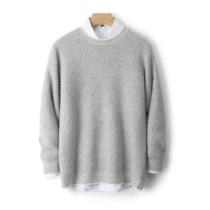 Men's Crew Neck Ribbed Sweater