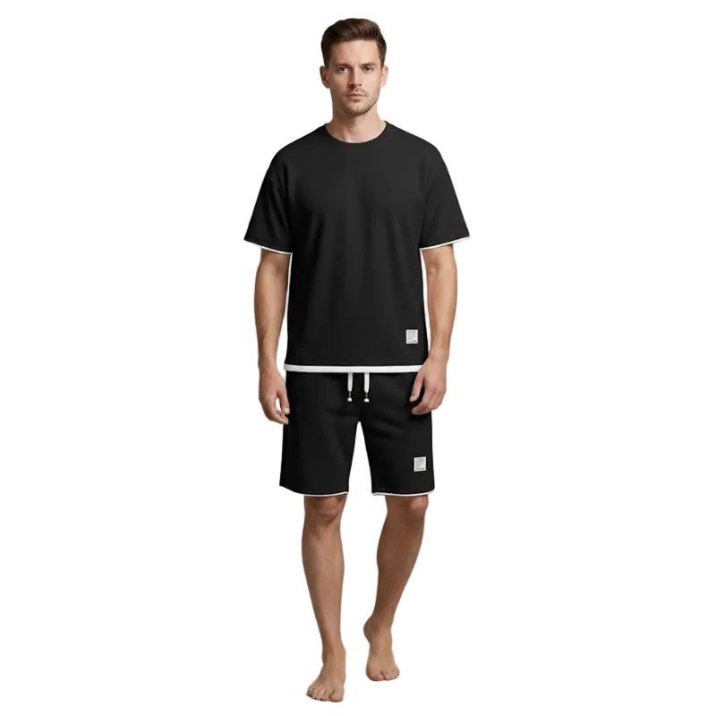 Men's Crew Neck Shorts Set