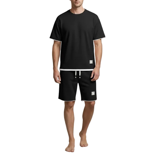Men's Crew Neck Shorts Set