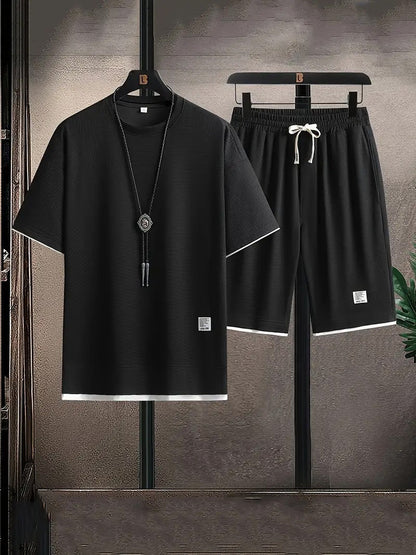 Men's Crew Neck Shorts Set