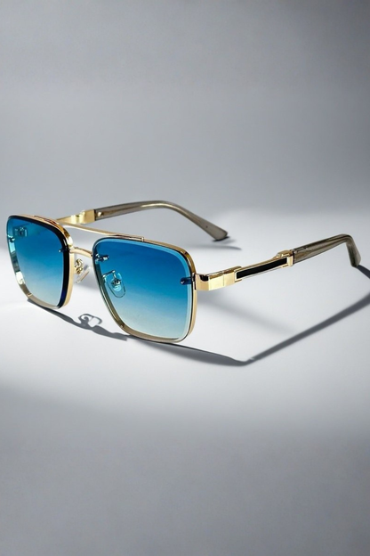 Men's Double-Bridge Square Sunglasses