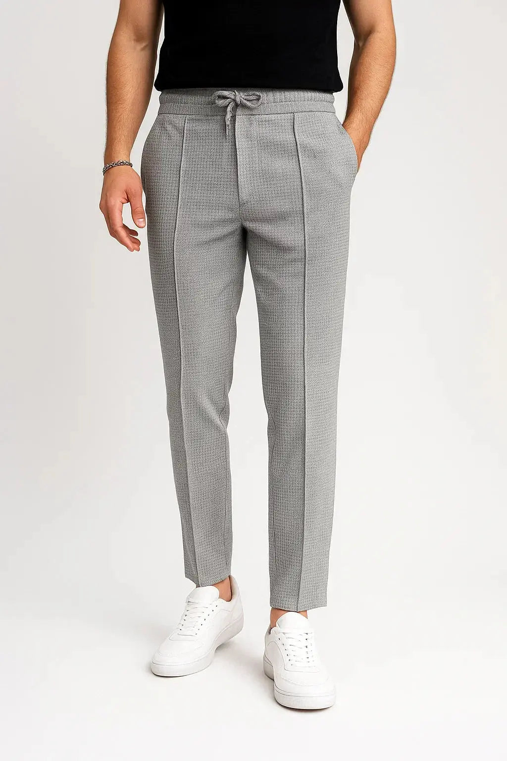 Men's Drawstring Seam Trousers