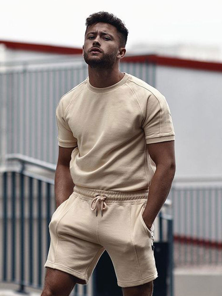 Men's Drawstring Shorts Set