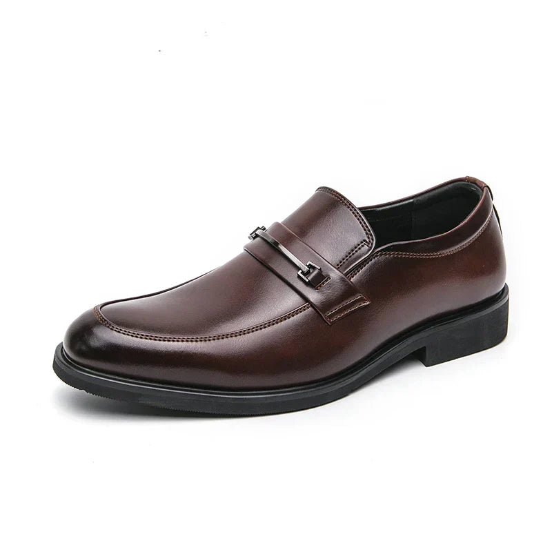 Men's Dress Loafers with Strap Detail
